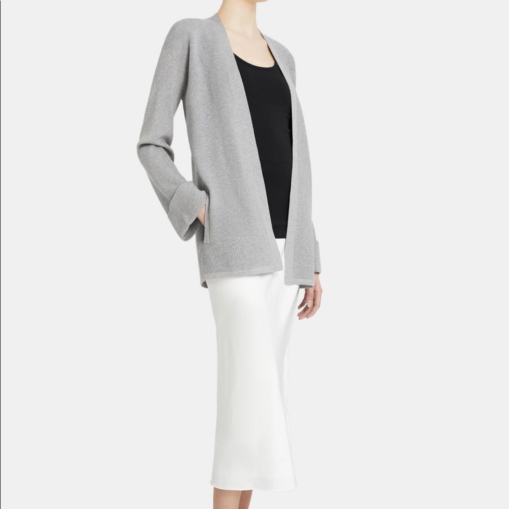Theory mixed stitch cardigan